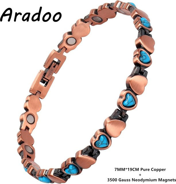 ARADOO Armband Türkis-Kupfer, Magnete, Damen - Bild 1