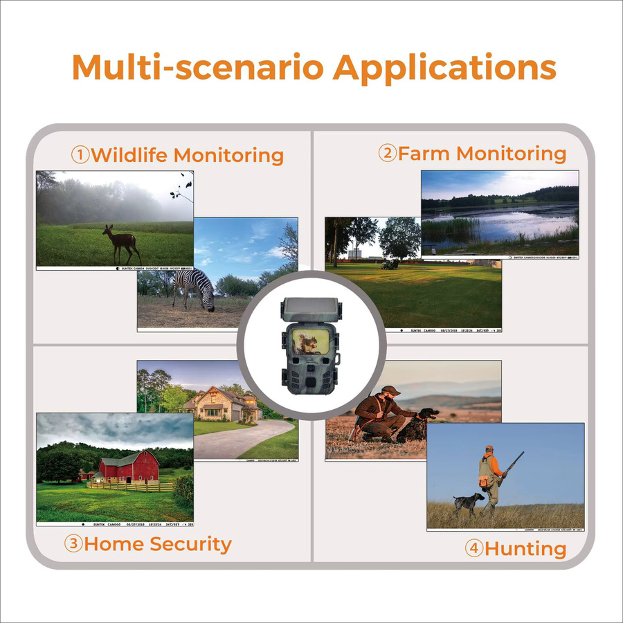 Suntekcam 4K Kabellose Wildkamera Mini301S mit 50MP und Nachtsicht in Multicolour für Jagd, Outdoor-Wildtierbeobachtung und Überwachung - Bild 2