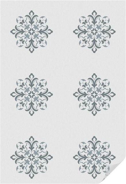 Tulup Fensterfolie Klassischer Schmuck Sichtschutz Milchglasoptik Weiß B: 100 cm, H: 146 cm - Bild 1