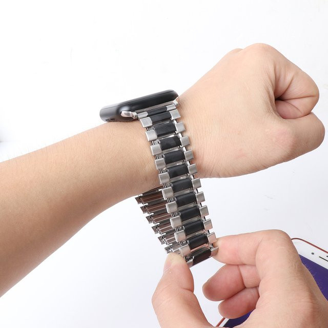 Elastisches Uhrenarmband Edelstahl, Silber, Unisex - Bild 1