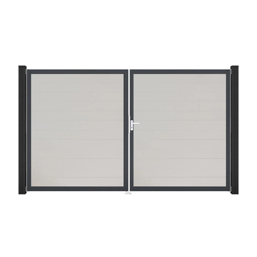 GroJa Tor Basicline Schmal 2-flügelig Weiß Rahmen DB703 B: 306 cm, H: 180 cm DIN Rechts - Bild 2