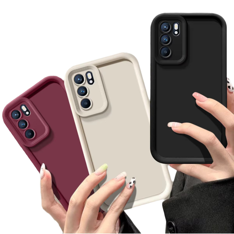 Luxus Candy Matte Soft Cover für OPPO Reno 6 5G CPH2251 in Weiß - Bild 5