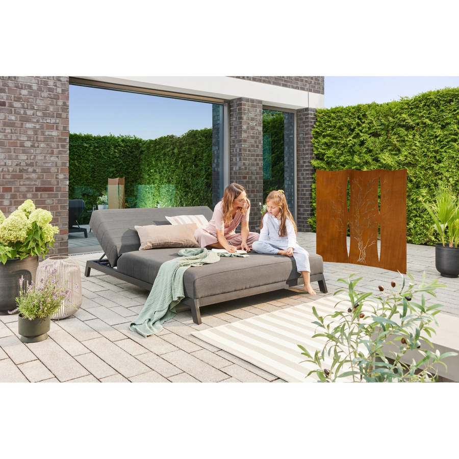 Home Deluxe Sonnenliege VALENCIA für 2 Personen in Anthrazit mit verstellbarer Rückenlehne, B/T/H: 203 x 144 x 80 cm - Bild 2