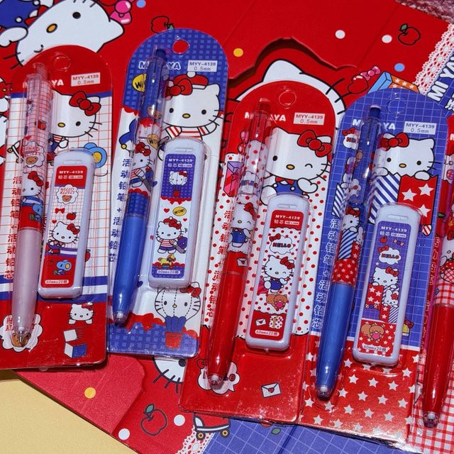 Sanrio Hello Kitty Druckbleistift mit 0,5 mm Mine in Mehrfarben für Schulbedarf - Bild 1