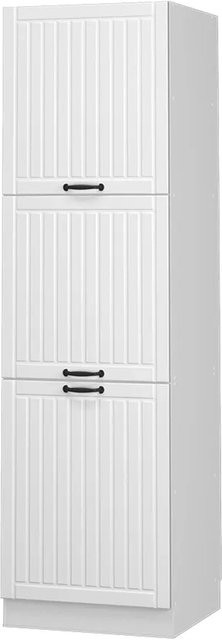 Vicco Herdumbauschrank Fame-Line in Weiß im Landhausstil mit Soft-Close-Türen, B/T/H: 60 x 64,33 x 206 cm - Bild 1