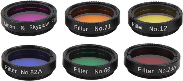 Andoer 6 in 1 Teleskopfilter Set für 1,25 Zoll Teleskope, Multicolor - Bild 1