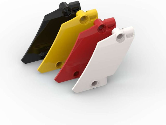 SixBricks Panel gebogen, Fahrzeugzubehör, 60 Teile, Schwarz - Bild 1