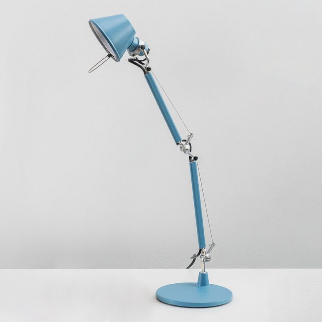 Artemide Tolomeo Micro Tavolo Tischleuchte in Hellblau matt mit verstellbarem Aluminium-Design - Bild 1