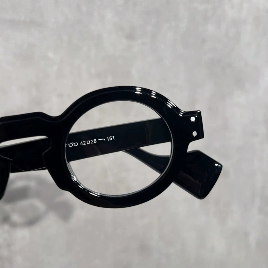 RELEN Korrektionsbrille, Unisex, Rund, Vollrand, Kunststoff, Schwarz - Bild 2