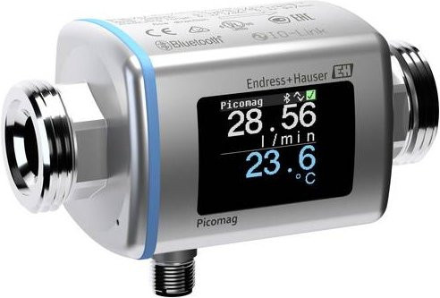 Endress+Hauser Durchflussmessgerät DMA15-AAABA1 in Silber mit Messbereich 0,05 - 35 l/min und Betriebsspannung 18 - 30V - Bild 1
