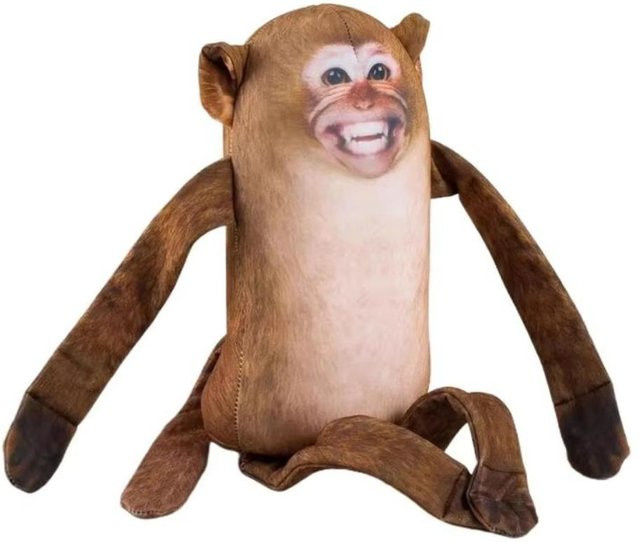 Binchi Fitness Umarmender Affe Rucksackpolster, Plüsch, beige, ab 2 Jahren - Bild 1