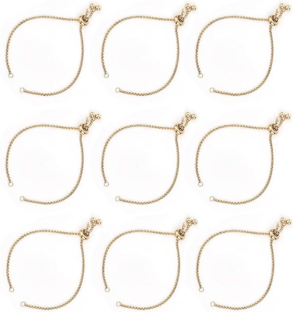 Schieberarmband Edelstahl, Gold, Unisex, 24 cm - Bild 1