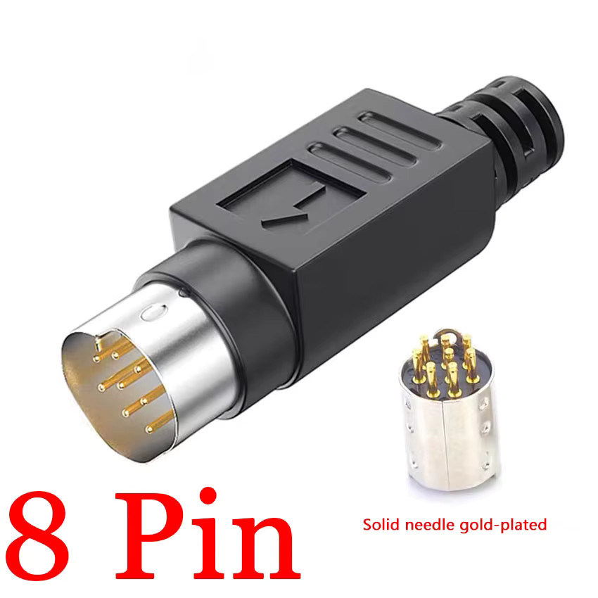 JCD Mini-DIN-Stecker für Lötverbindungen in Schwarz mit Kunststoffgriff als S-Video-Adapter-Buchse - Bild 3
