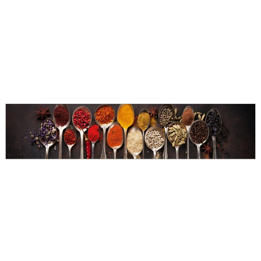 MySpotti Küchenrückwand Profix Cucina Piccante aus Aluminium, B/H: 270 x 60 cm, Rot-Gelb-Schwarz - Bild 1