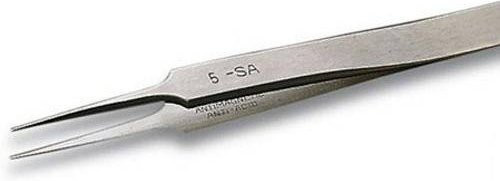 Weller Erem 5SA Präzisionspinzette in Silber, extra fein und schlank, Länge: 115 mm - Bild 1