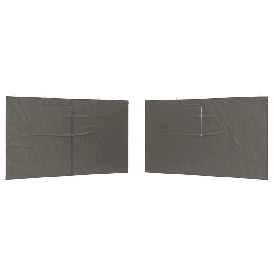 vidaXL Party Zelt Seitenteile 2er Set Anthrazit B: 400 cm, H: 195 cm aus PE und Stahl - Bild 2