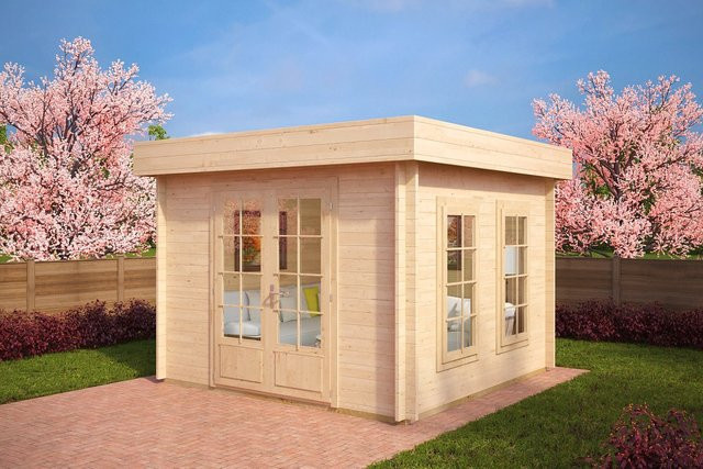Gartenhaus Lucas aus Holz mit großen Fenstern B/T/H: 3 x 3 x 3 m - Bild 1