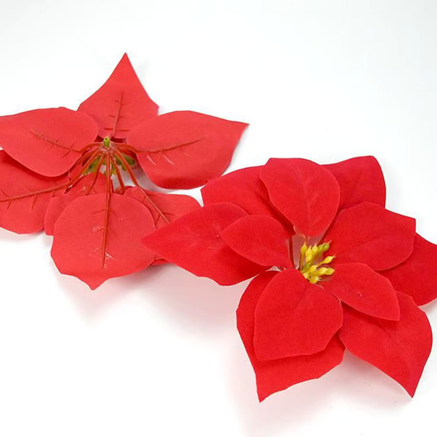 XIAOYINMO Künstliche Blumen Rot für Hochzeit, Weihnachten und Dekoration von Tisch, Vase oder Garten - Bild 3