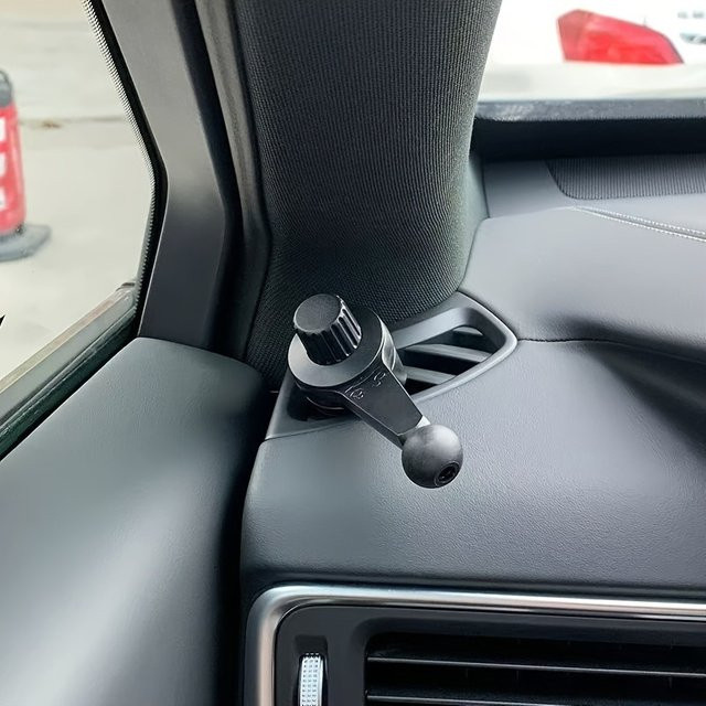 Universal Auto Lüftungshalterung mit 17mm Kugelkopf und Spirale Haken für Handy und GPS, Schwarz - Bild 1