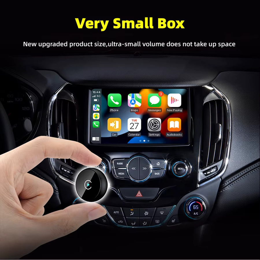 EKIY 2-in-1 Wireless CarPlay Dongle und Android Auto Adapter, kabellose KI-Box in Schwarz - Bild 5