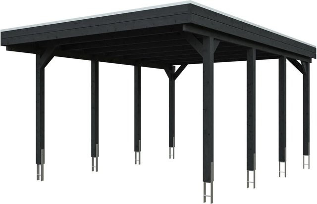 SKANHOLZ Carport Friesland aus Fichte mit EPDM-Dach in Anthrazit, B: 402 cm, T: 555 cm - Bild 4