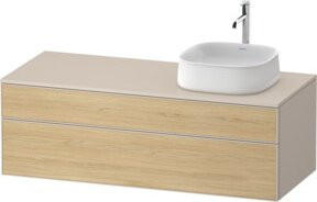 Duravit Waschtischunterschrank Zencha in Eiche Natur und Taupe mit Einrichtungs-System, B/T: 130 x 55 cm - Bild 1