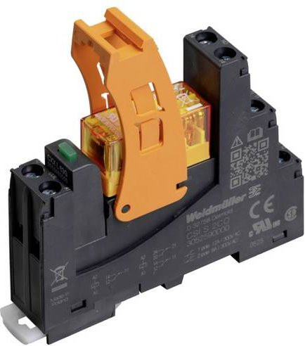 Weidmüller CRIKIT S 230VAC Koppelrelais mit 2 Wechstern, 230 V/AC, 8A, Schwarz, 10 Stück - Bild 1