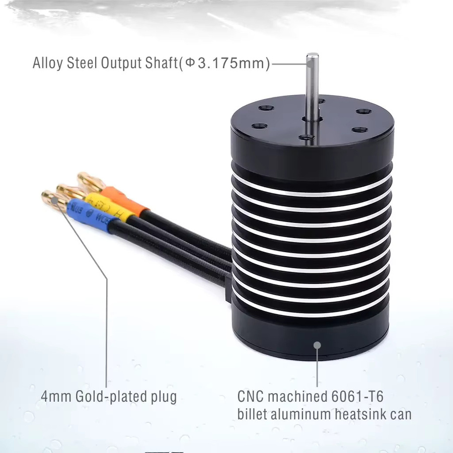 SURPASS HOBBY Wasserdichter bürstenloser Motor, Metall, Schwarz - Bild 3