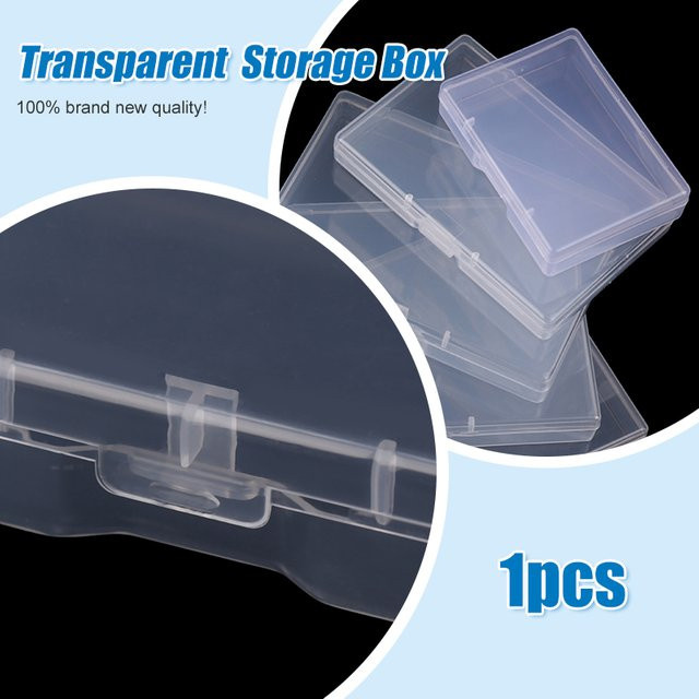 KuZHEN Kunststoffbox, rechteckige Aufbewahrungsbox aus transparentem Kunststoff, staubdichte Verpackungsbox für Schmuck - Bild 1