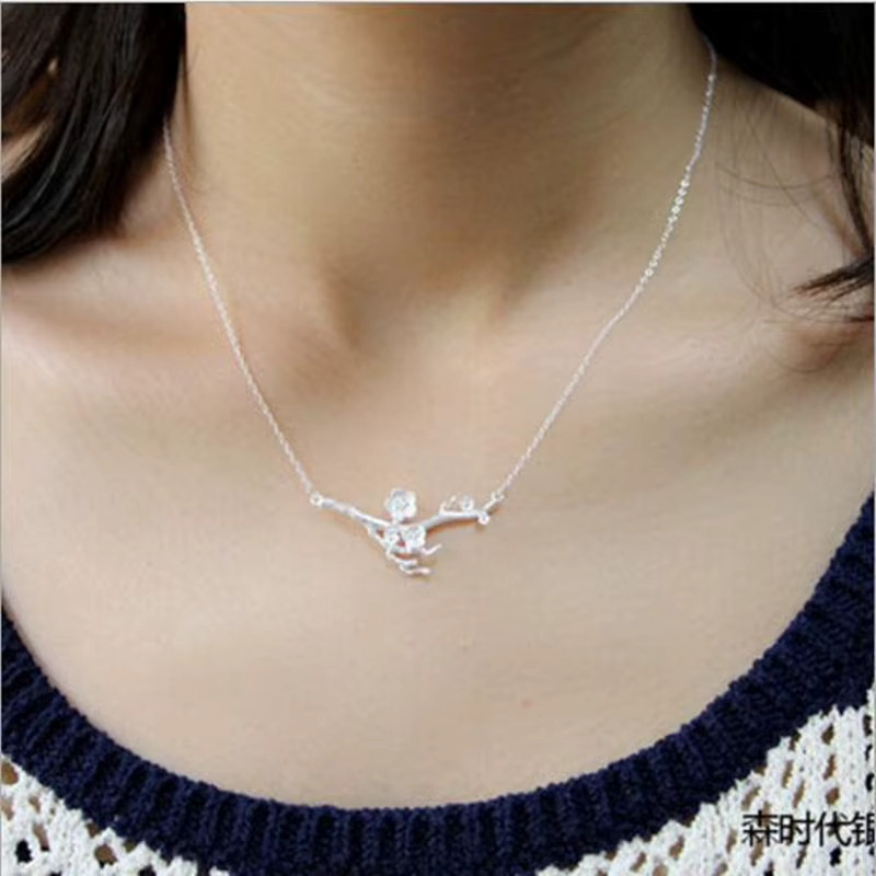 Halskette Zweige Sakura, 925 Silber, Unisex - Bild 2