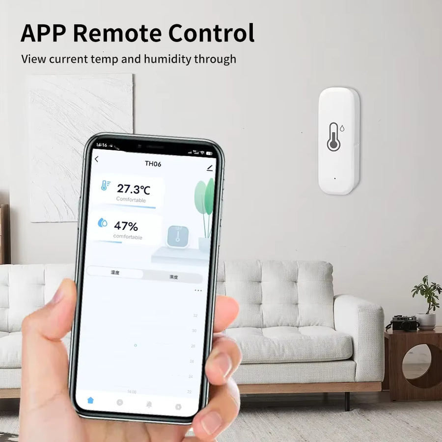 TNCE Tuya Smart Temperatur und Luftfeuchtigkeit Sensor in Weiß mit WLAN oder Zigbee für Smart Life, Alexa und Google Home - Bild 2