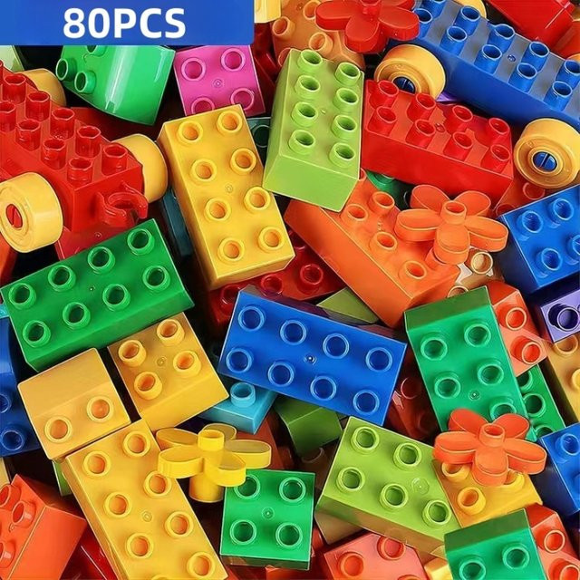AOBEIBY Bausteine-Set Bunt 80-teiliges Set - Bild 1