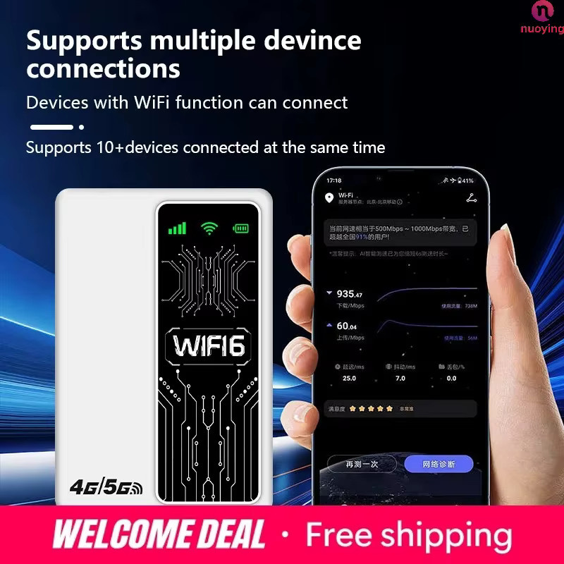 NUOYING M20 Kompakter Kabelloser 4G LTE WiFi6 Hotspot Tragbares Outdoor-Netzwerkmodem - Bild 3