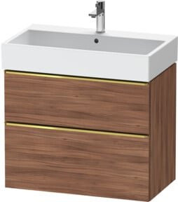 Duravit Waschtischunterschrank D-Neo Wandhängend Braun Glänzend B: 78,4 cm, T: 44,2 cm, H: 62,5 cm - Bild 1