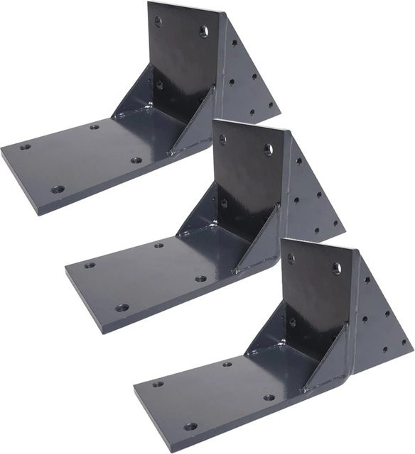 MCW 3er-Set Dachsparrenadapter für Kassetten-Markise, Dachsparren-Halterung H124 aus Stahl, anthrazit - Bild 1