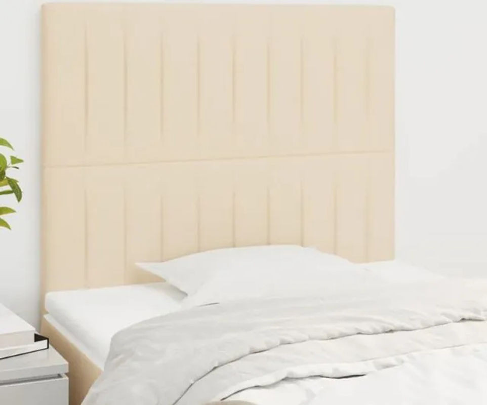 2er-Set Kopfteile vidaxl in Creme Beige aus Stoff im klassischen und modernen Design B/H: 80 x 78-88 cm - Bild 1