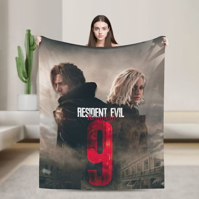 Resident Evil 9 Requiem Superweiche Warme Fleece-Wurfdecke in Mehrfarbig, B/H: 127,0 x 152,4 cm - Bild 1