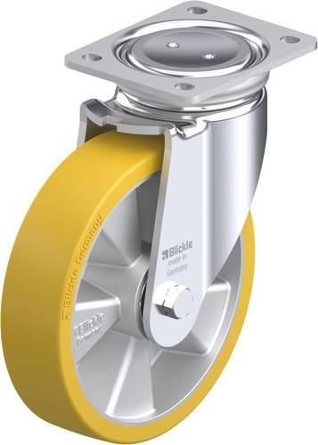 Blickle LUH-ALTH 200K Lenkrolle in Silber und Braun mit 200 mm Rad-Durchmesser und 800 kg Tragfähigkeit - Bild 1