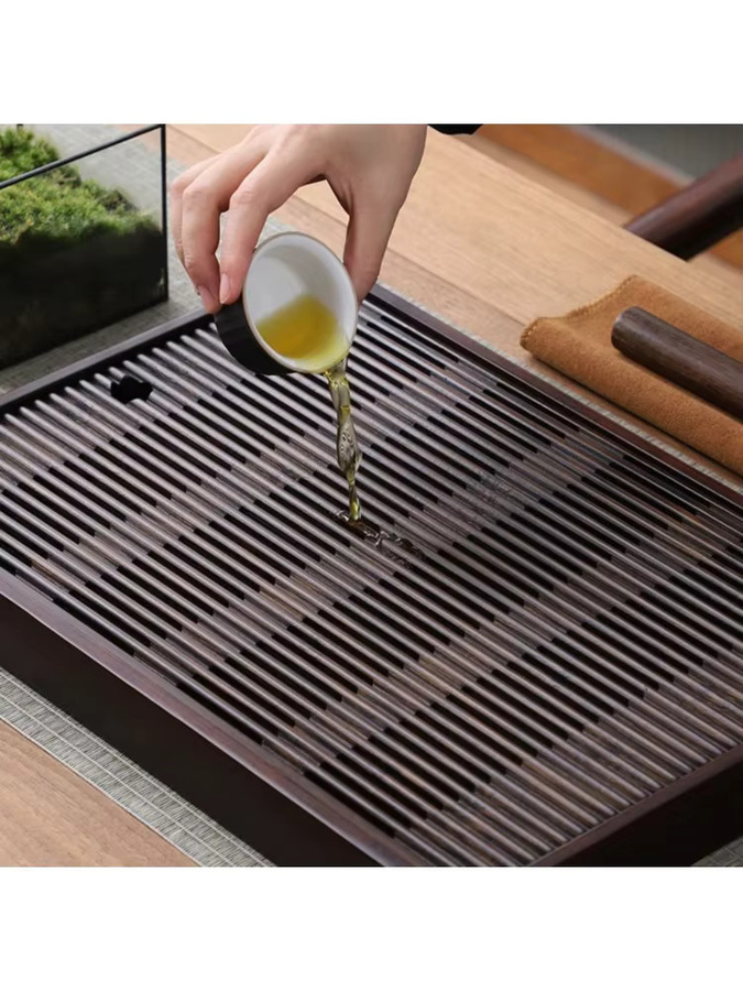 FEB.WIND Bambus-Teetablett in Braun mit Wasserspeicher und Entwässerung für Kung-Fu-Tee-Zeremonien - Bild 5