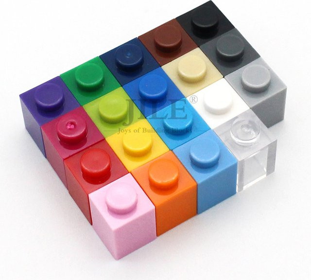 jile MOC 3005 Bausteine Ziegel, 200-teiliges Set, Kunststoff, Schwarz, Bunt / Mehrfarbig - Bild 1