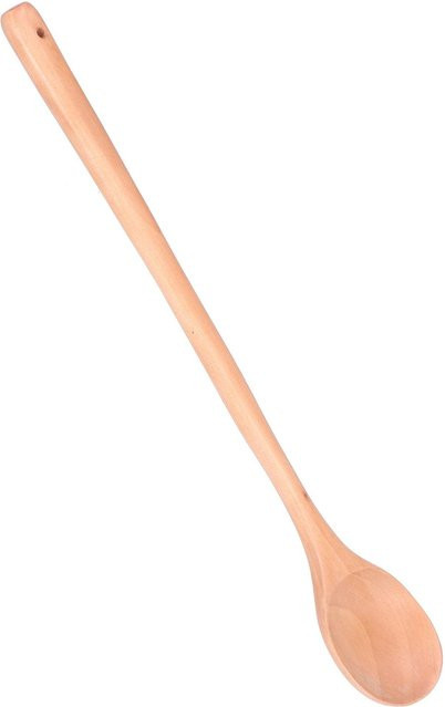 CosyHome Servierlöffel aus Holz mit Langstiel-Design in Beige und Braun, hitzebeständig und mit Aufhängeschlaufe, oval - Bild 1