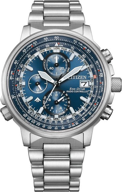 Citizen Chronograph, Solar, Edelstahl, Blau, 41 mm, Herren - Bild 1