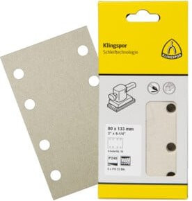 Klingspor PS 33 BK Schleifstreifen kletthaftend Korn 240 Grau B: 8,0 cm, H: 13,3 cm - Bild 1