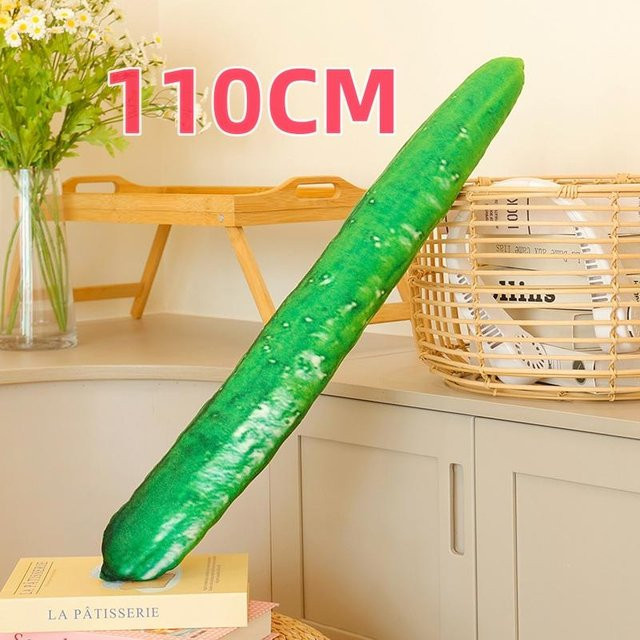 Yiran toy Simulations-Grün-Sauer-Eingelegte Gurken, Plüschtier Puppe, weich gefüllte Pflanze - Bild 1