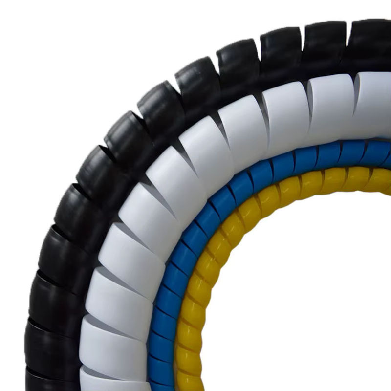 Flexible Spirale Kabelspirale zum Leitungsorganisator und Drahtschutz, Länge: 200 cm, Durchmesser: 8 mm bis 10 mm, Farben: Rot und Mehrfarbig - Bild 4