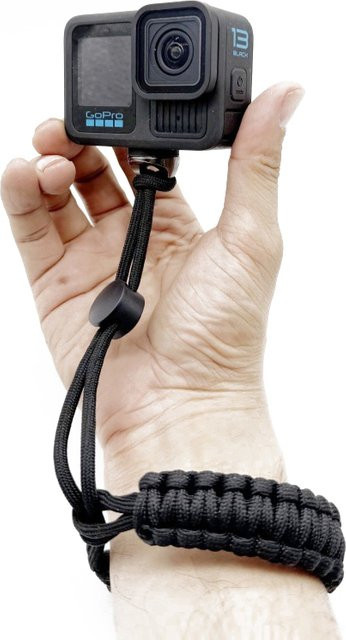 Geflochtenes Handgelenk-Seil als Anti-Verlust Kamera Strap Lanyard in Schwarz für OSMO Action Pro und Insta360 - Bild 1
