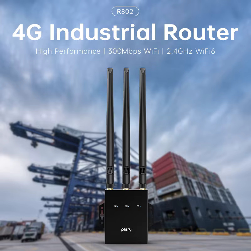 PLERY CAT4 4G LTE WiFi6 WLAN-Router mit SIM-Modem, 300Mbps, Schwarz - Bild 2