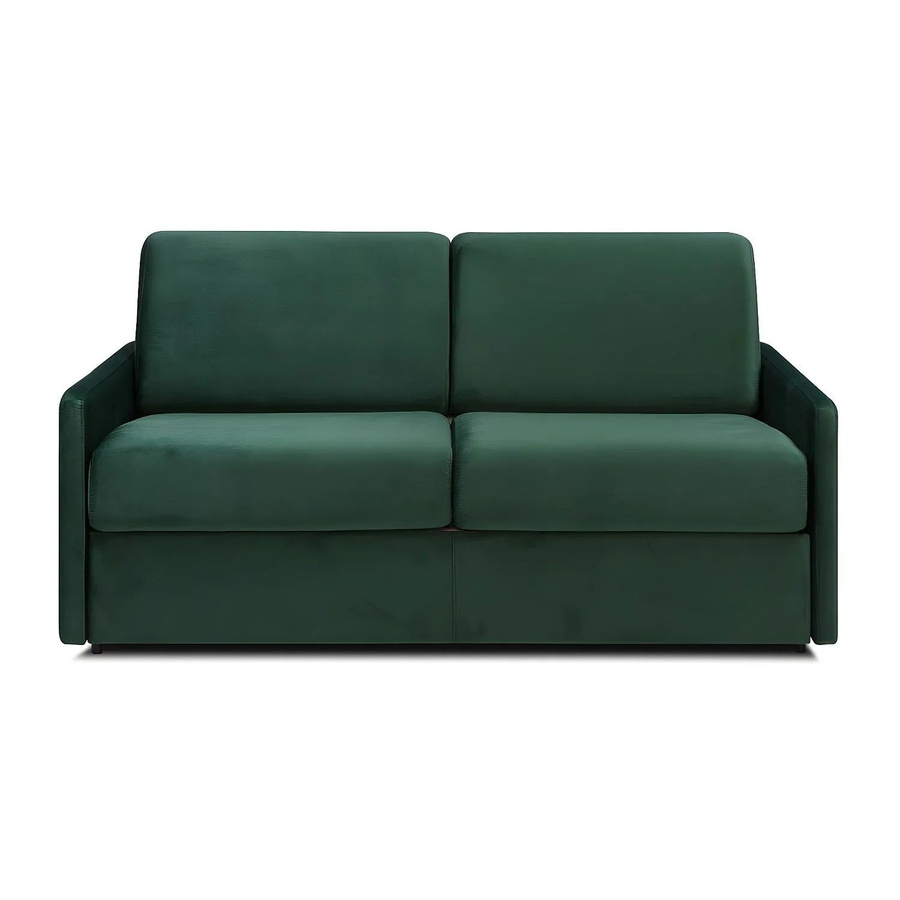 Vente-unique Schlafsofa Calife in Tannengrün mit Samtbezug, Breite: 170 cm - Bild 2