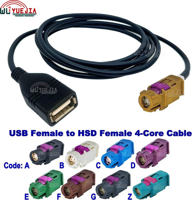 WUYUEJIA HSD zu USB Buchsenkabel für Auto Head Unit Steuerbildschirm RCC NAC Adapter 4-Pin LVDS Kabel - Bild 1