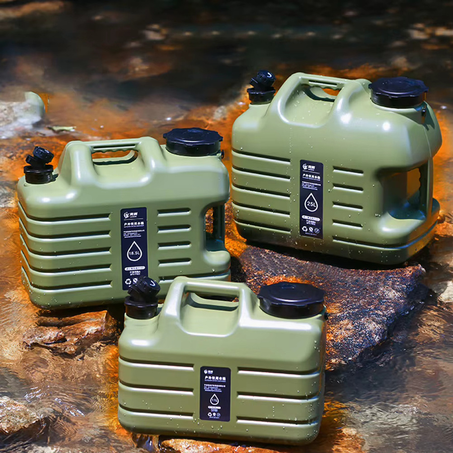 MOJOYCE Outdoor-Wassereimer mit Wasserhahn in Grün, tragbarer Camping-Wasserbeutel für Picknick und Wandern mit 5–25 l Fassungsvermögen - Bild 3